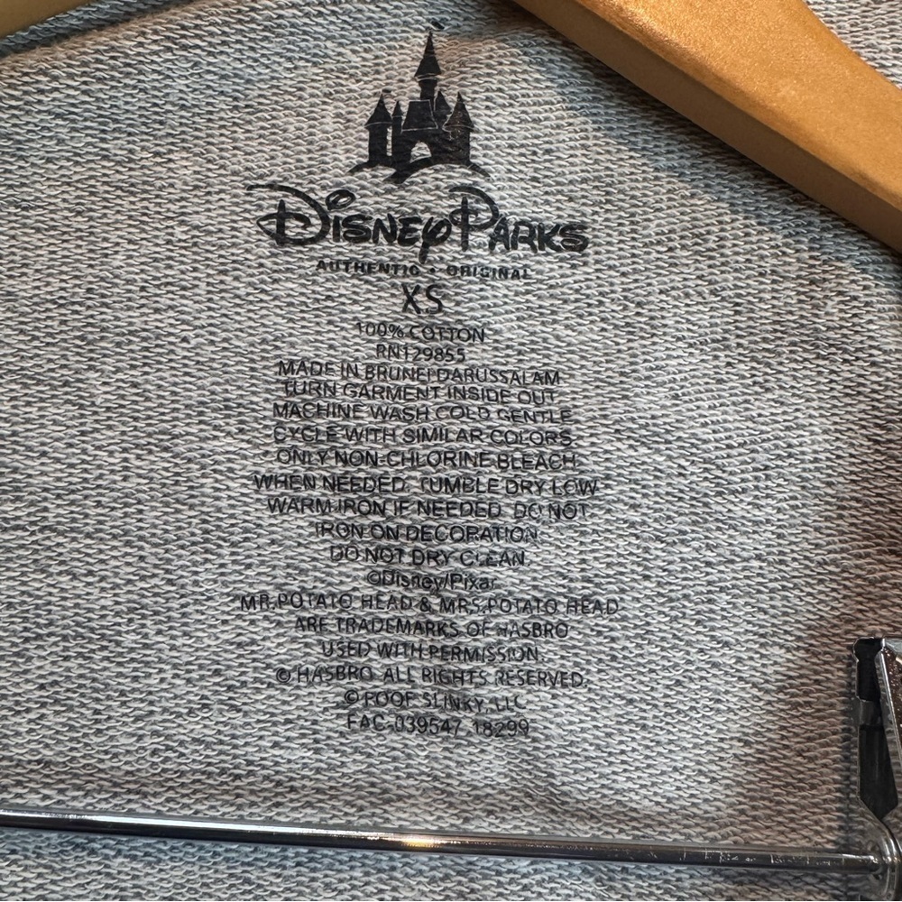 Gray size XSmall Toy Story Disney Parks full zip sweatshirt. - Picture 6 of 6